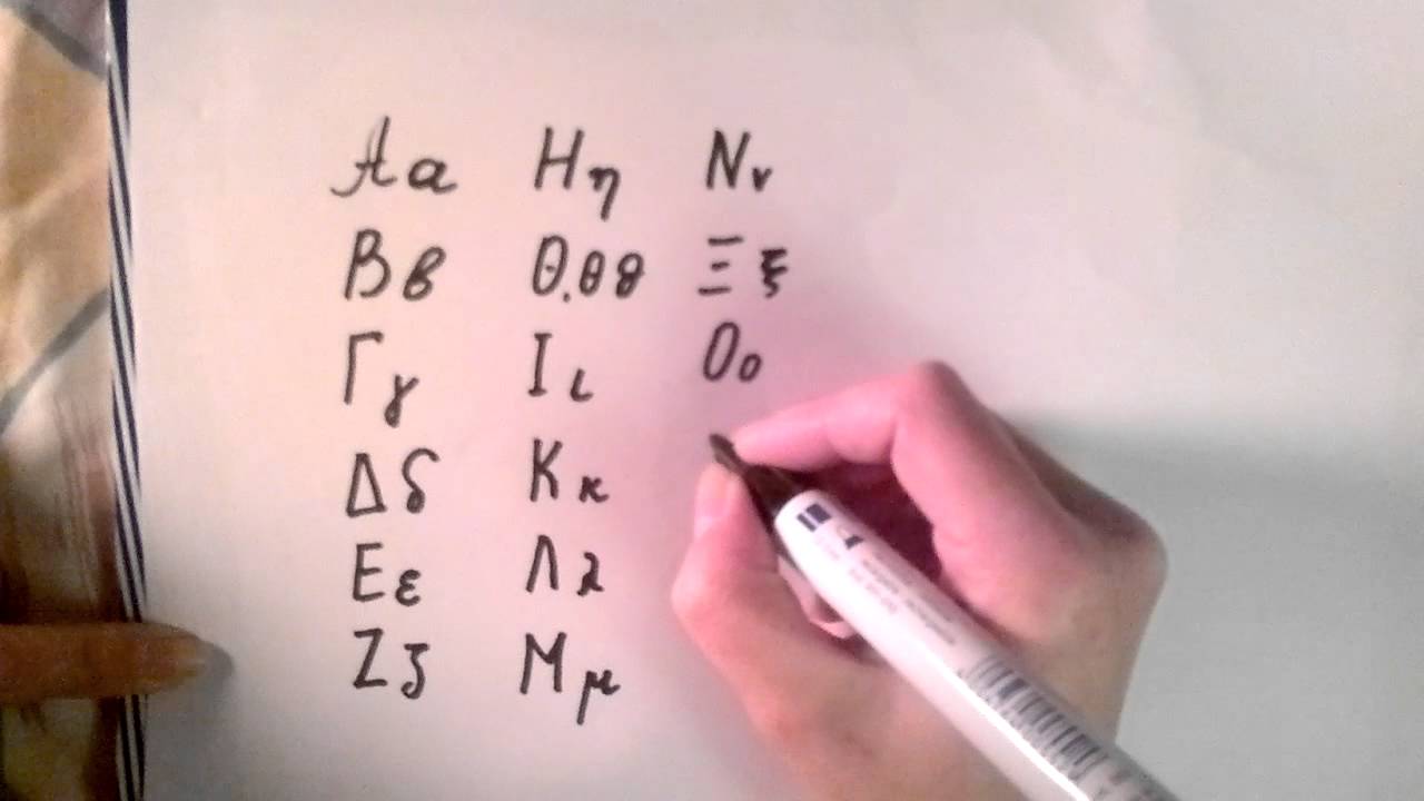 Write the Greek alphabet - YouTube