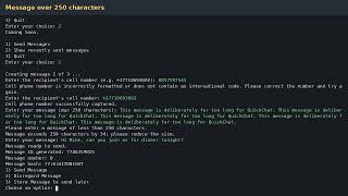 QuickChat PROG5121 Part 2 - Test Run