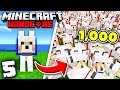 My Invincible 1,000 DOG ARMY In Minecraft Hardcore (#5)