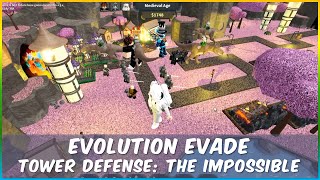 EVOLUTION EVADE TOWER DEFENSE Part 2 🦖 Roblox Evolution Evade Tower Defense Medieval Age