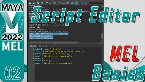 How to use Script Editor for MEL scripting in MAYA | Write MEL Code in Script Editor | T-2