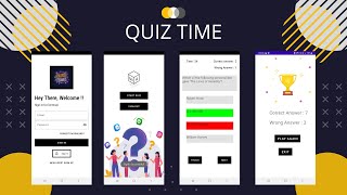 Quiz Time | Quiz Application | Android Studio | Java | Firebase