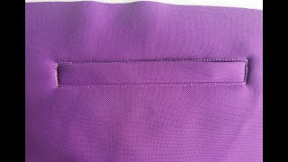 How to welt a  knitted fabric pocket with zipper