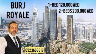 Burj Royale | 2 Beds | Canal and sea view | Yearly 200,000 AED