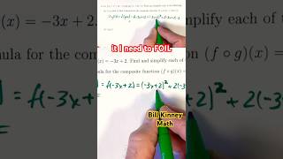 Simplifying f(g(x)) with FOIL | Function Composition Explained (Circle Symbol ○ is Binary Operation)