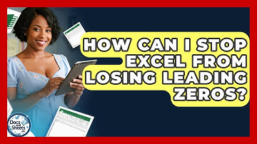 How Can I Stop Excel From Losing Leading Zeros? - Docs and Sheets Pro