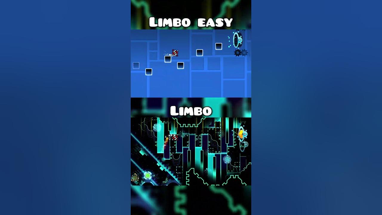 LIMBO VS LIMBO EASY🤯🔥 #geometrydash #gdupdate #gd