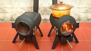 How to make a wood stove with an old gas bottle, fast and super effective