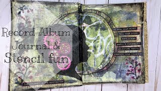 Record Album Journal & Stencil fun for Strumpet Stencils
