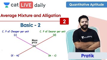 CAT: Average Mixture and Alligation – L2 | Quantitative Ability | Unacademy CAT | Pratik Sir