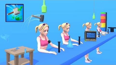 Hammer Flip Girl - 🔨👷‍♂️👷 All Levels Gameplay Android ios Games Full Screen Part 1 (Lvl 1 - 6) #game