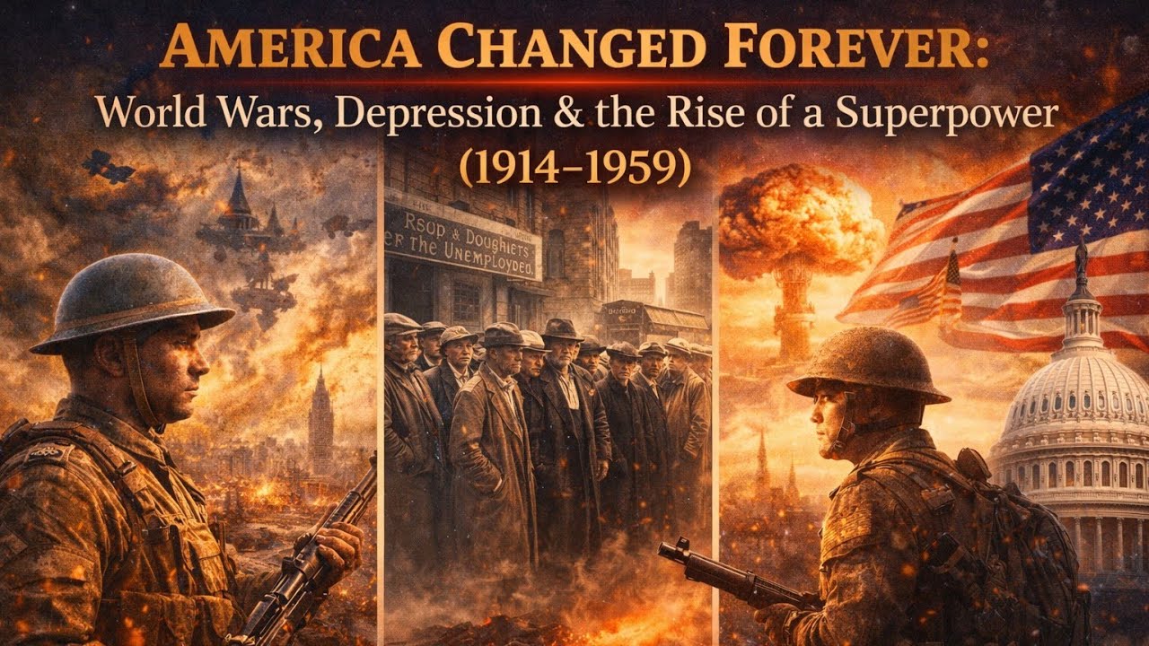 America Changed Forever: World Wars, Depression & the Rise of a Superpower (1914–1959)”