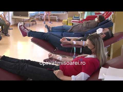Donare de sange pe ritmuri de muzica la Centrul de Transfuzie de la Timisoara