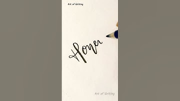 How to write Creating Beautiful Calligraphy with a Brush Pen | "HONEY" Design l #shortsfeed #shorts