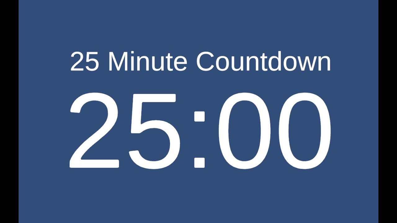 25 minute countdown timer - YouTube