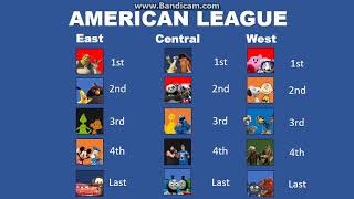 Character's Baseball League Standings: Week 3