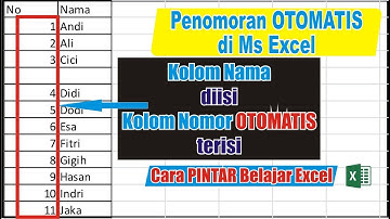 CARA MEMBUAT NOMOR URUT OTOMATIS JIKA KOLOM LAIN BERISI DATA DI MS EXCEL RUMUS COUNTA
