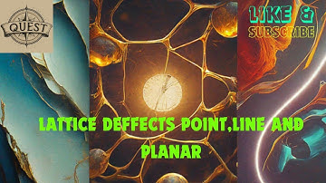 Lattice defects point, line and planar