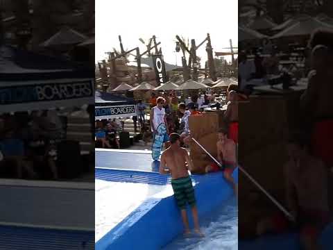 Dubai flow rider barrel at Yas Waterworld Waterpark Surf Machine Contest