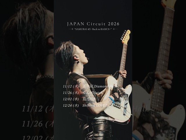 MIYAVI JAPAN Circuit 2026 “SAMURAI 45 -Back to BASICS-“ チケット一般発売開始！
