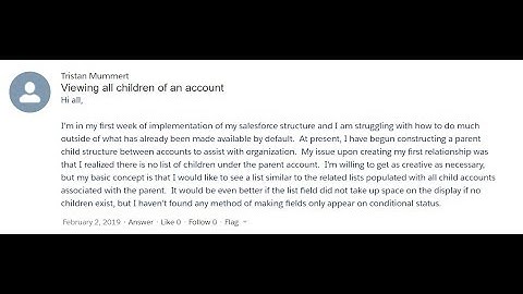 Salesforce Parent Account and Child Account Relationship in Lightning and Classic