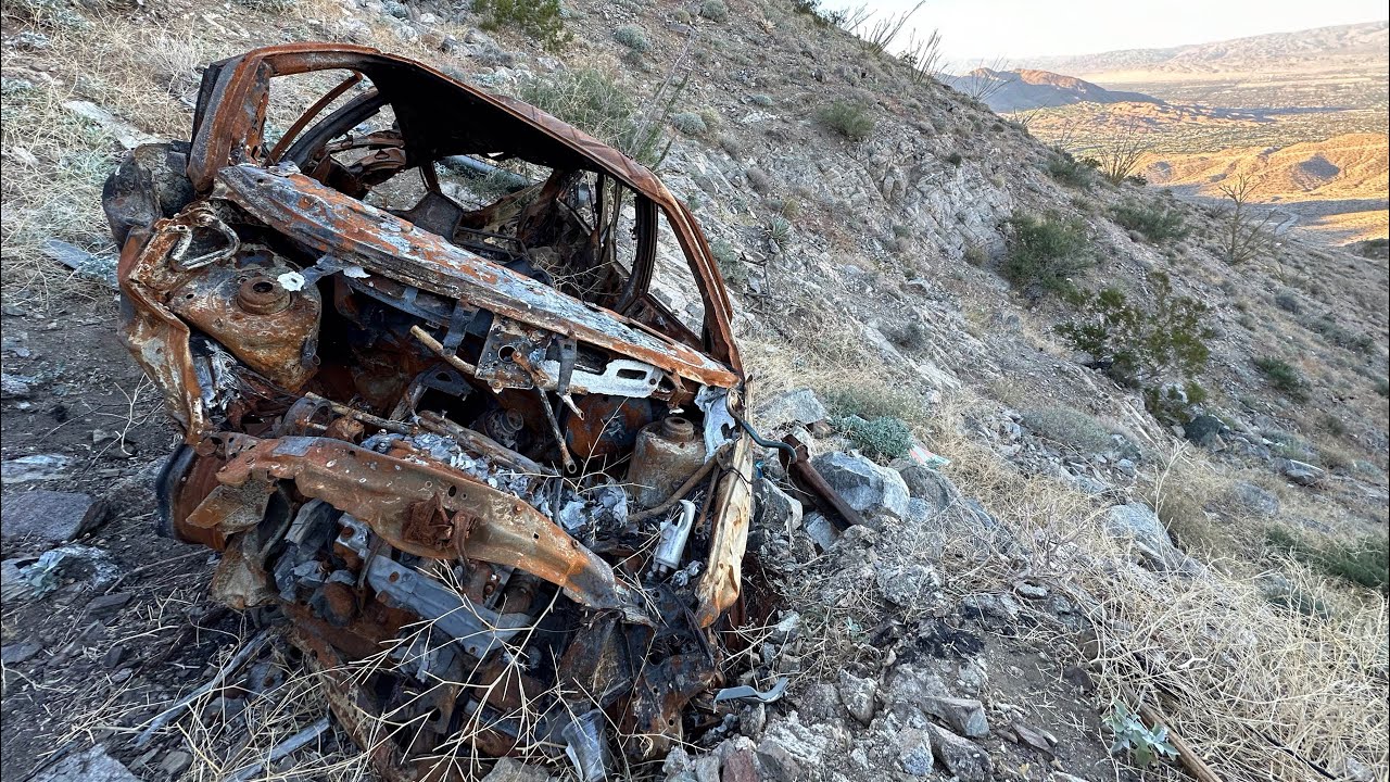 FINDING TWO BURNED VEHICLES OFF HWY 74.