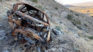FINDING TWO BURNED VEHICLES OFF HWY 74.
