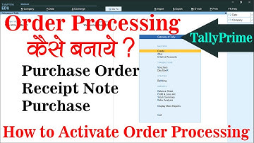 Order Processing in Tally Prime in Hindi. How to Activate Order Processing Voucher in Tally Prime.