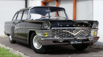 1:18 GAZ-13 Chaika Seagull 5.5L V8 1959, black - Trilpe9 [Unboxing]