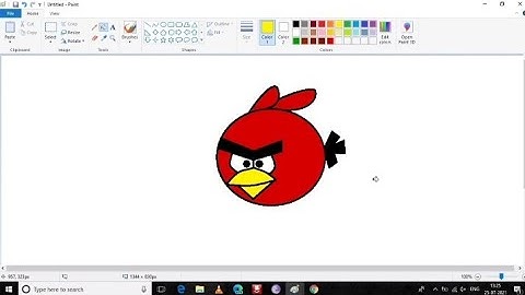 How to draw Angry Birds in MS Paint||Drawing for Kids||Easy Drawing||For Beginners||Art 🖌️🖌️