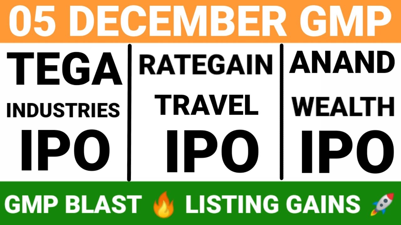 TEGA IPO GMP TODAY• TEGA IPO GMP• ANAND WEALTH IPO GMP TODAY• ANAND WEALTH IPO•IPO GMP LATEST UPDATE