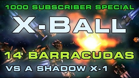 1K Special, X-Ball: 14 Barracudas vs. my Shadow X-1.  Starblast.io