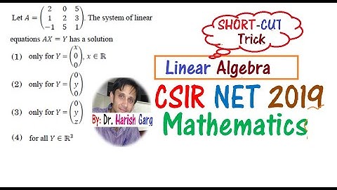 Linear Algebra Questions | CSIR NET Dec 2019 Mathematics