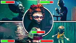 Little Nightmares 3 - All BOSSES With HEALTHBARS (The Backstage & The Shores DLC)