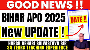 GOOD NEWS ! BIHAR APO VACANCY DATE !! BIG UPDATE !! Posts | Syllabus | BPSC APO | Pariksha Refresher