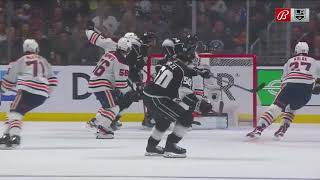 Sean Durzi blasts a shot from the high slot for a power-play goal, his first career playoff goal.
