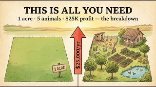 1 Acre, 5 Animals, $25K Profit - Here's the Math
