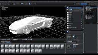 Element 3D rendering sport cars