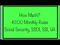 How Much? $200 Raise for Social Security, SSDI, SSI &amp; VA... How Much Would It Really Cost?