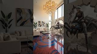 Giant Spider On Luxury Floor  Epoxy Floor Transformation