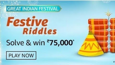 Amazon Quiz Answers Today | Amazon Great Indian Festival Festive Riddles Quiz Answers | Morning Quiz