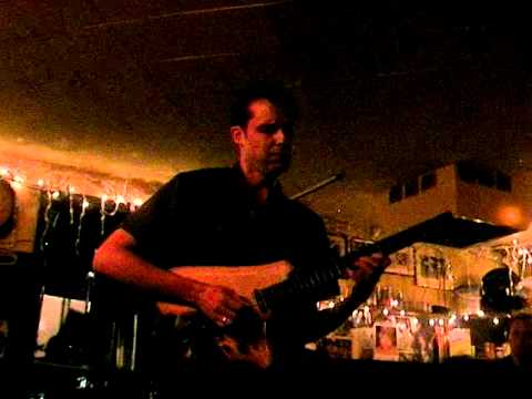 Tim Miller playing his new Rick Canton guitar at bar 55 NYC 08-09-10