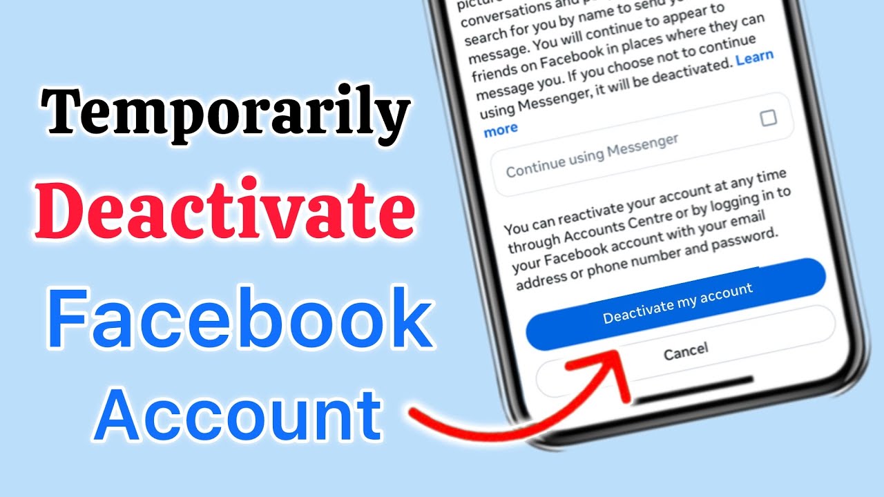 Как временно деактивировать аккаунт Facebook на iPhone?