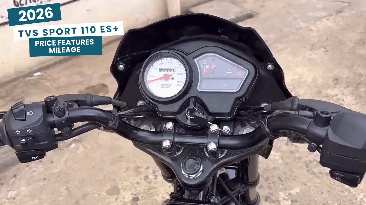 New Tvs Sport 110 ES+ Launch 2026 model Only 76K Price Mileage Features Review