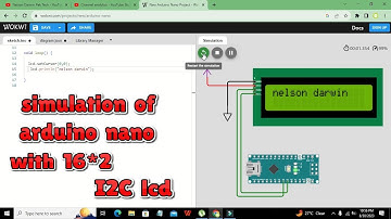 online simulation of arduino nano with i2c lcd 16*2 in wokwi | interfacing i2c lcd with arduino nano