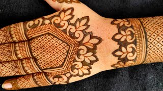 Stylish net mehndi design back hand || beautiful leafy mehndi design|| new mehandi design || Henna