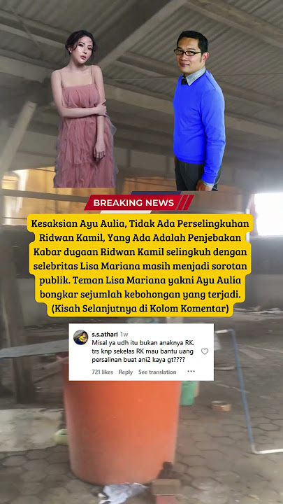 Ayu Aulia, ini orang koar2 siapa sih dia #ayuaulia #ridwankamil #shorts