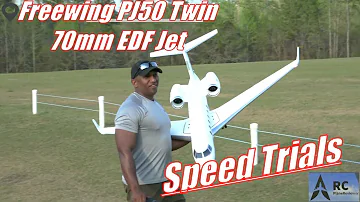 Blazing Fast Speed Trial⚡️of the PJ50 Twin 70mm EDF Jet🚀 #rc #edf #rcjet #rcairplane