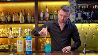 Disco Blue Lagoon Royal Cane Cocktail - Мерцающая Голубая Лагуна от Роял Кейн