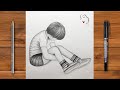 How to draw a Boy | Pencil Sktch Drawing For beginners | Sad Boy drawing step by step